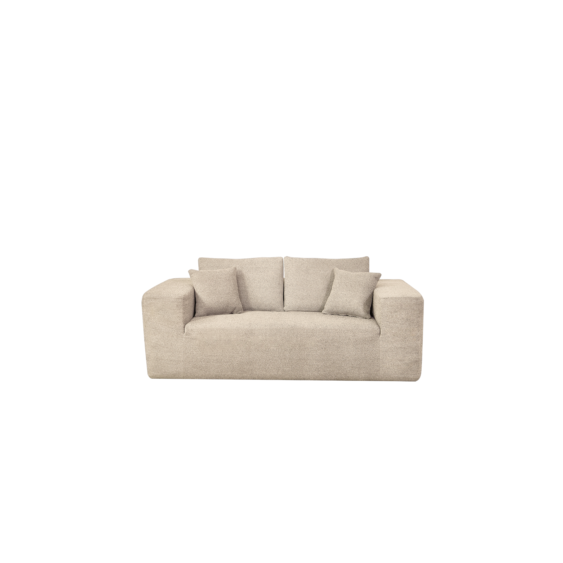 ファブリック 2seaters Sofa Elegantflex Beige Sofa for 2 Loveseat | LivingTaste CA