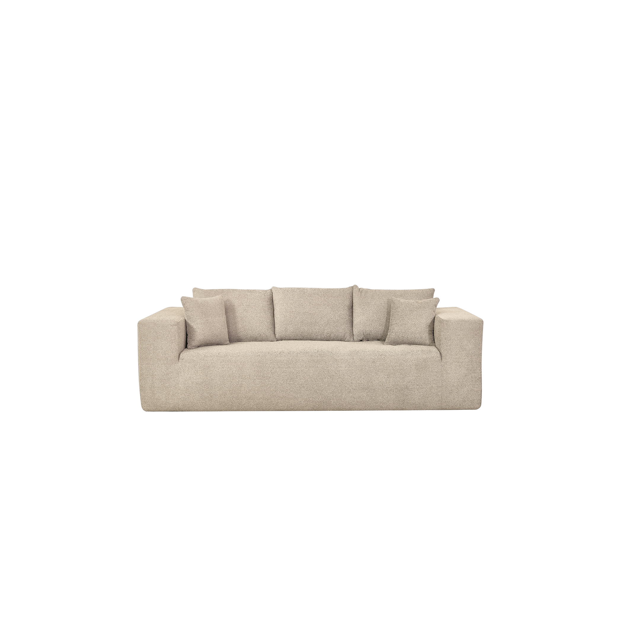 Elegant flex Beige Triple-Seat Sofa - LivingTaste CA