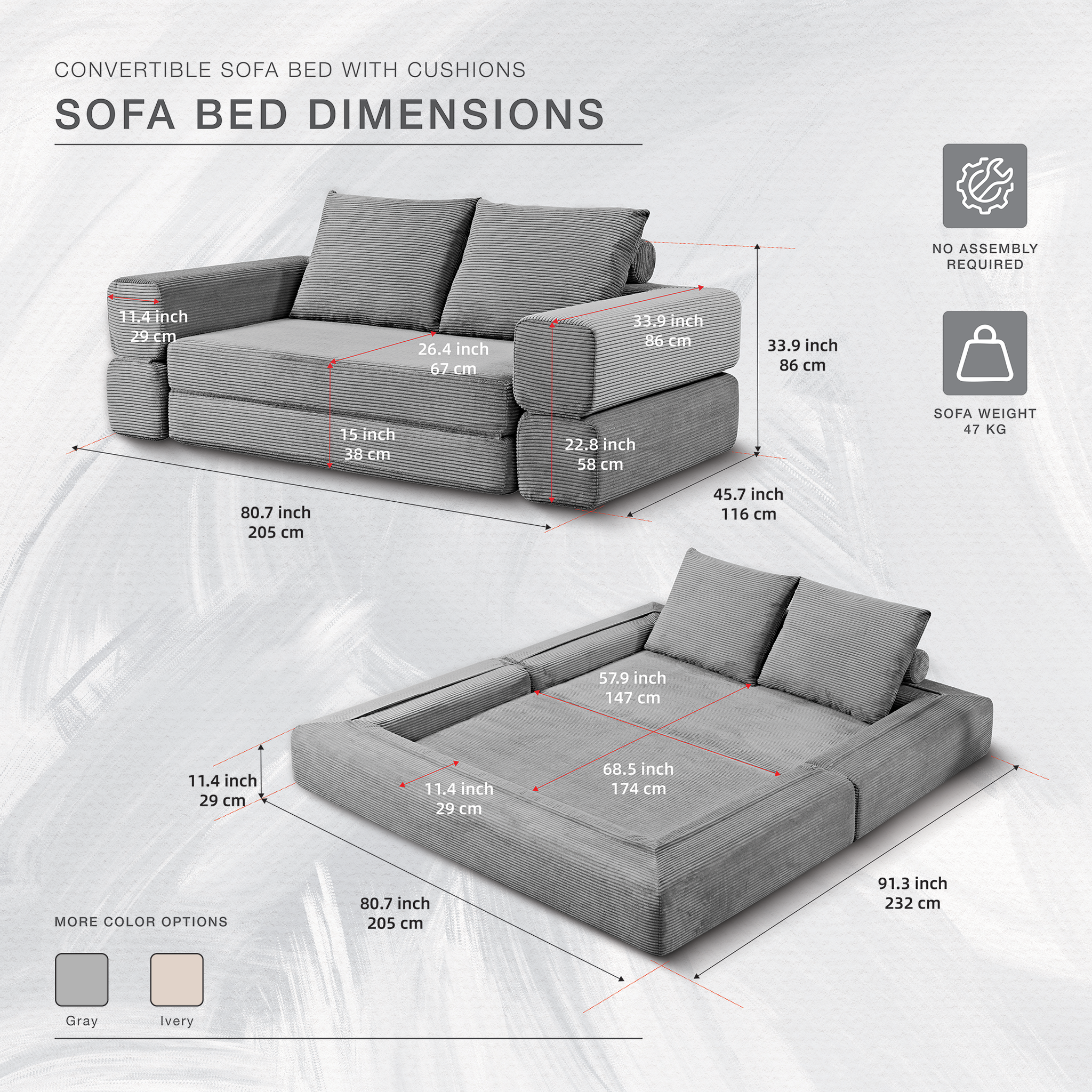 MODERN SLEEPER SOFA BED - NEW EXCLUSIVE DESIGN