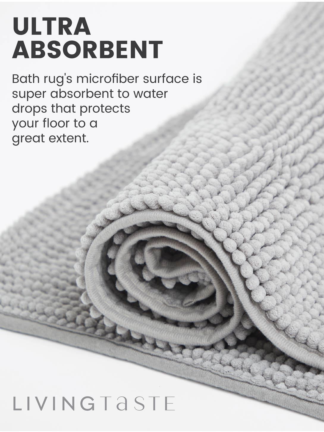 Ultra Soft Bath Rug-GREY - LivingTaste CA