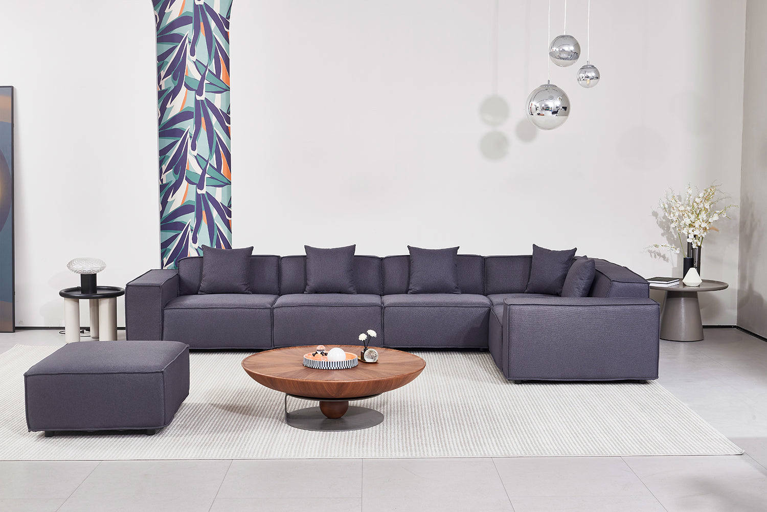 Versaluxe Sectional Left Corner Set in Grey