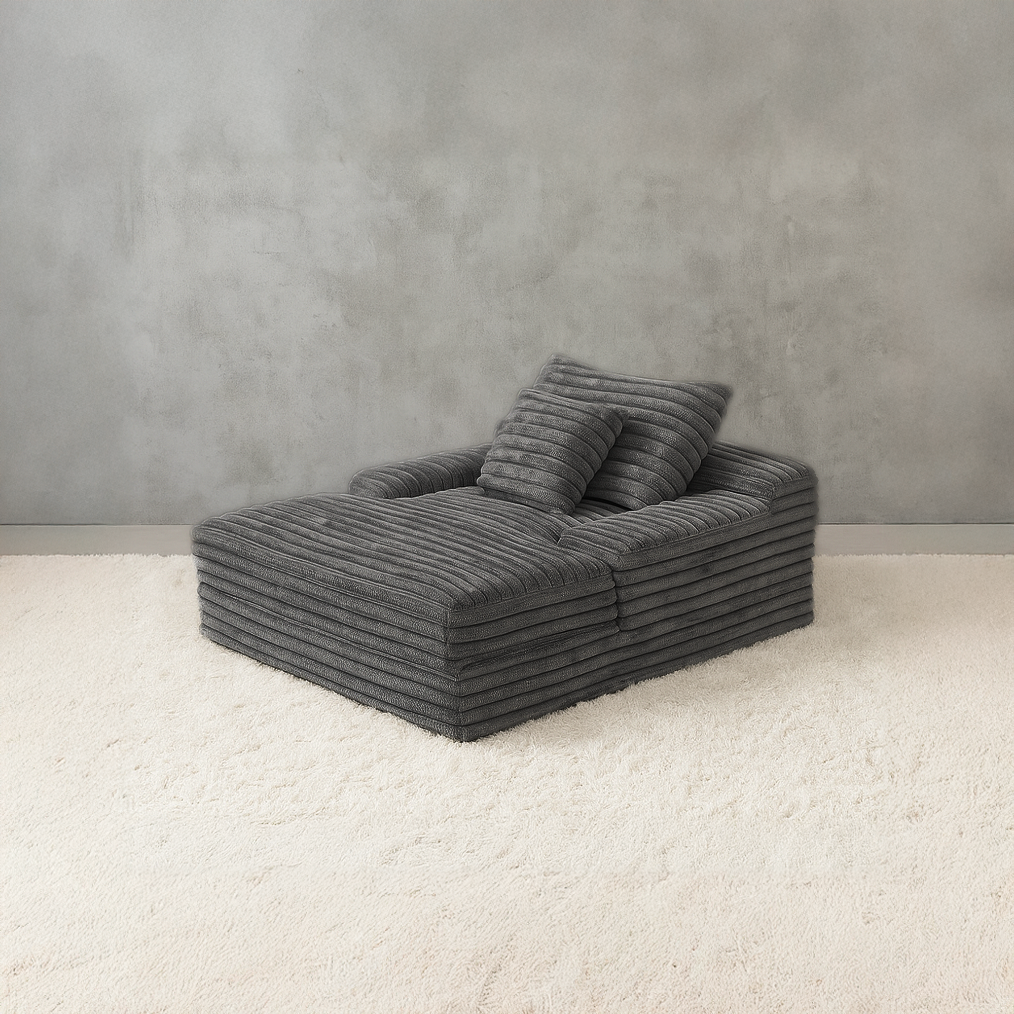 Modern Dark Grey Oversized Lounge Sofa – Relax & Chill