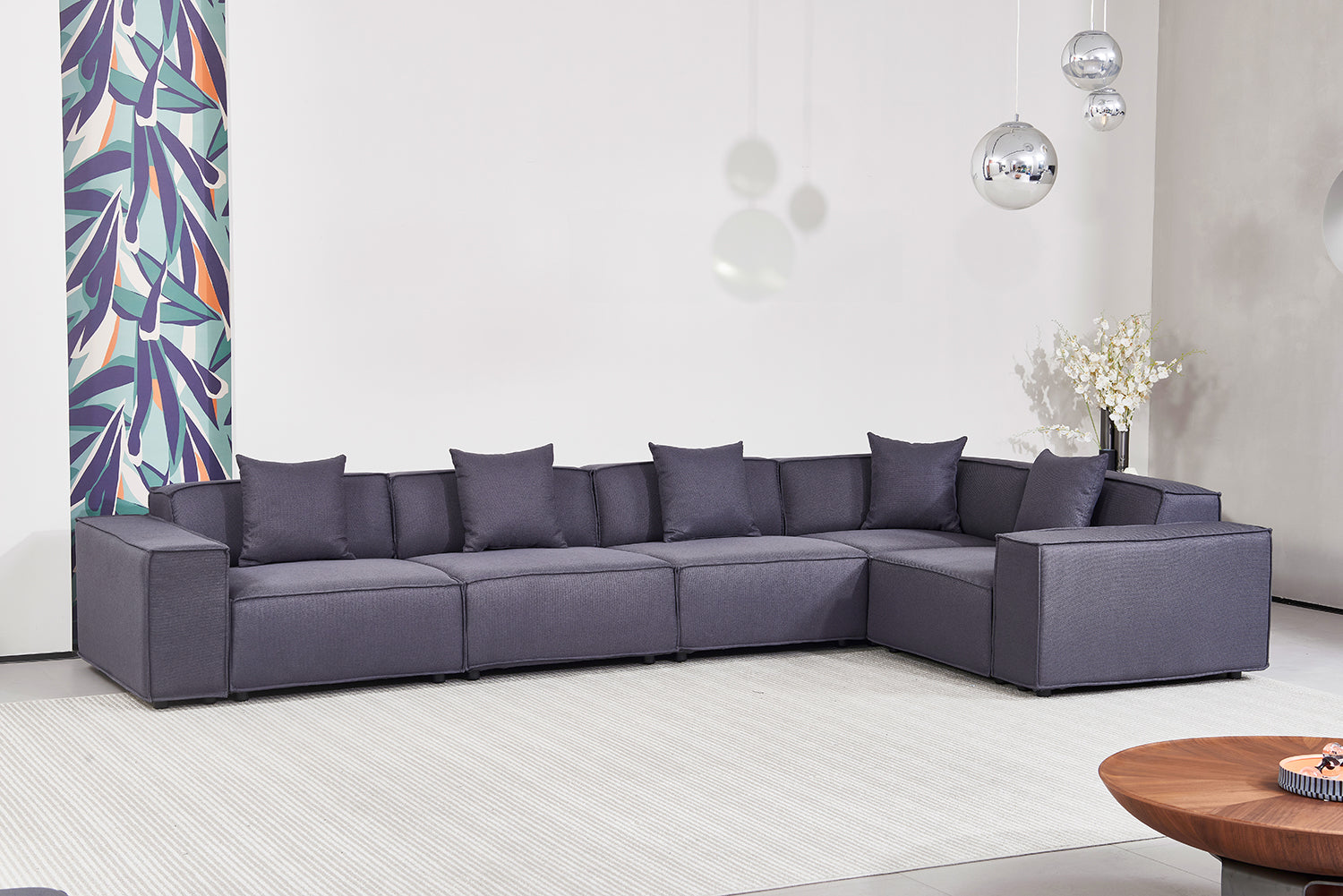 Versaluxe Sectional Left Corner Set in Grey