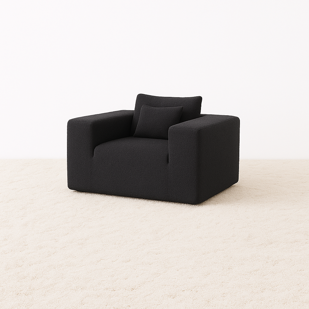 Elegant flex Black Single-Seat Sofa