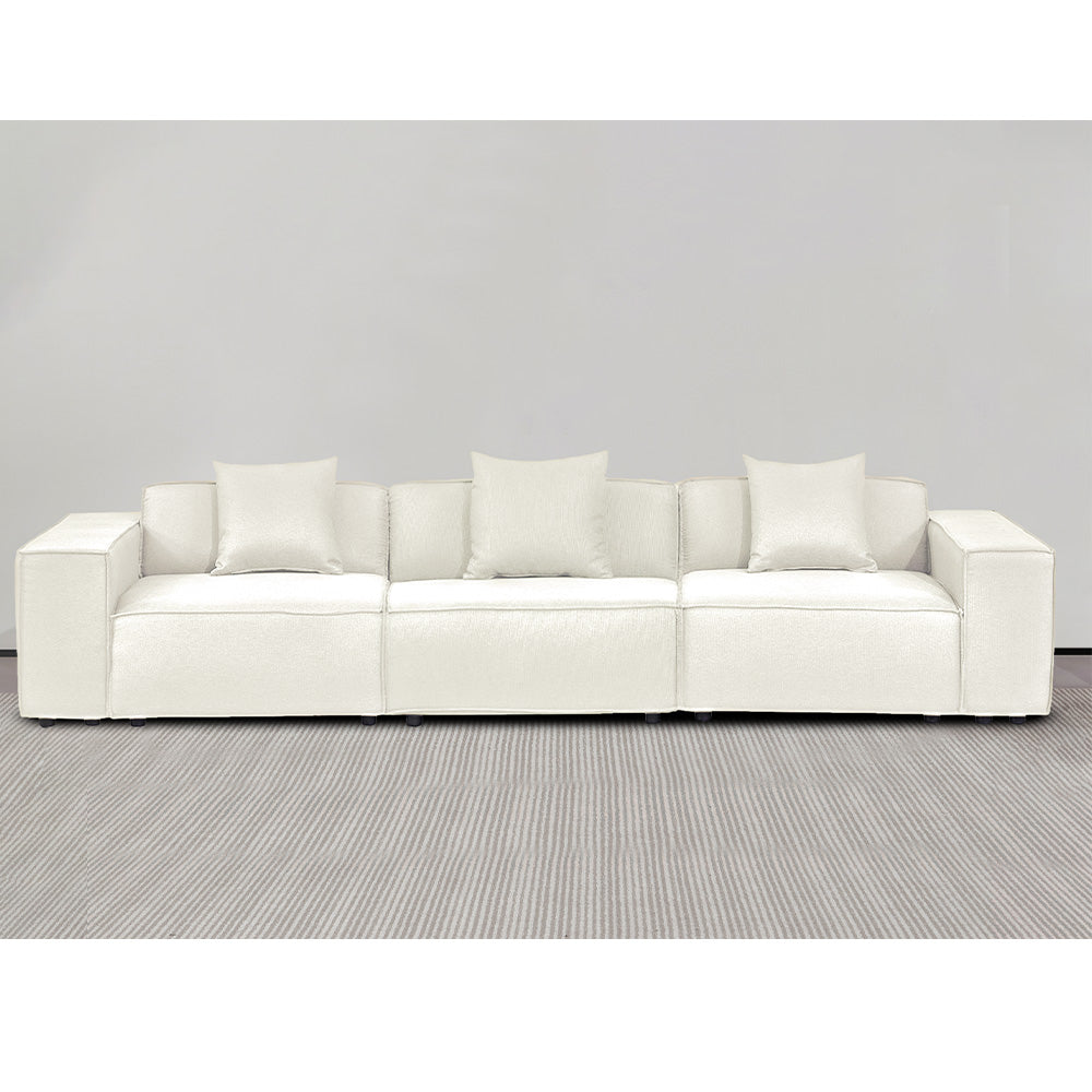 Versaluxe Sectional Triple-Seat Sofa in Beige