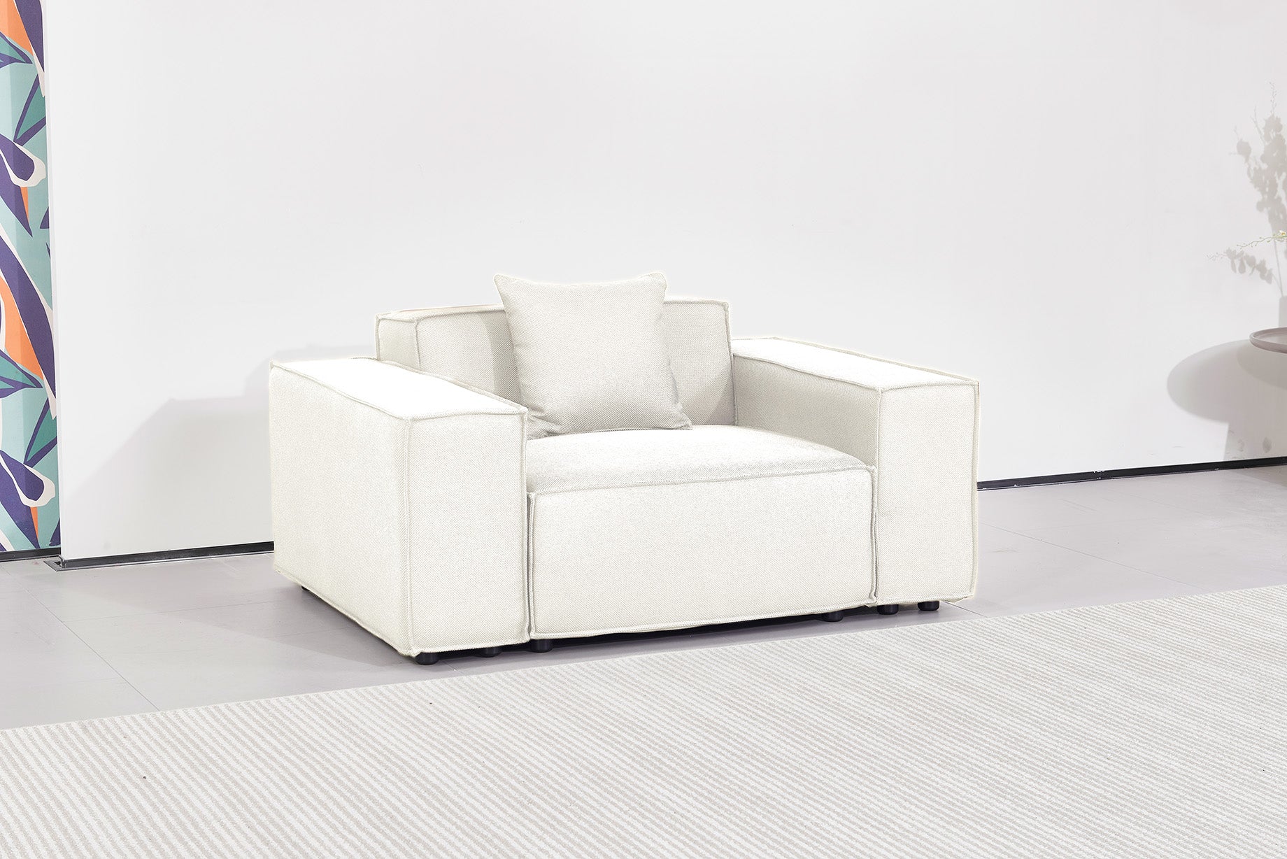 Versaluxe Sectional Single-Seat Sofa in Begie