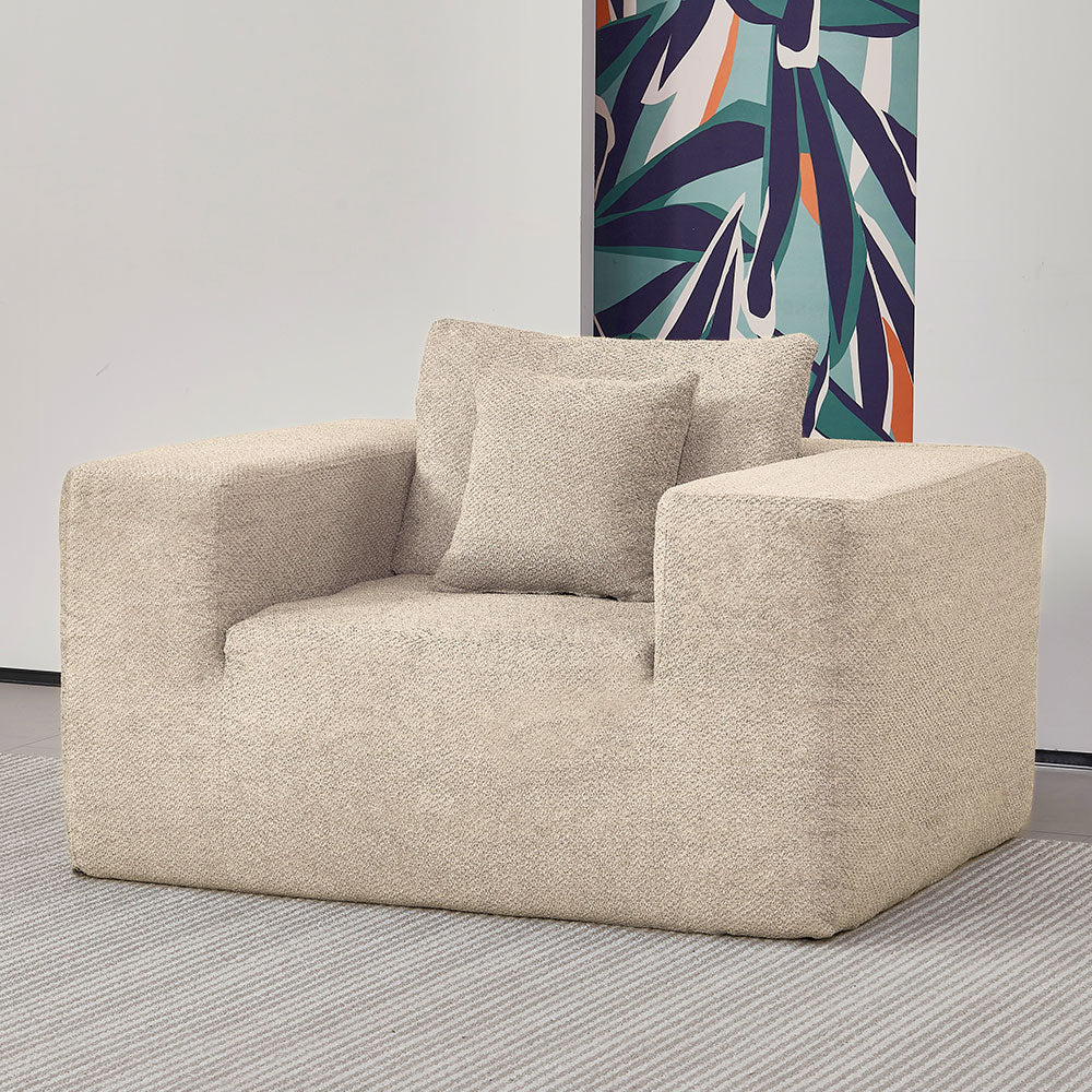 Elegant flex Beige Single-Seat Sofa