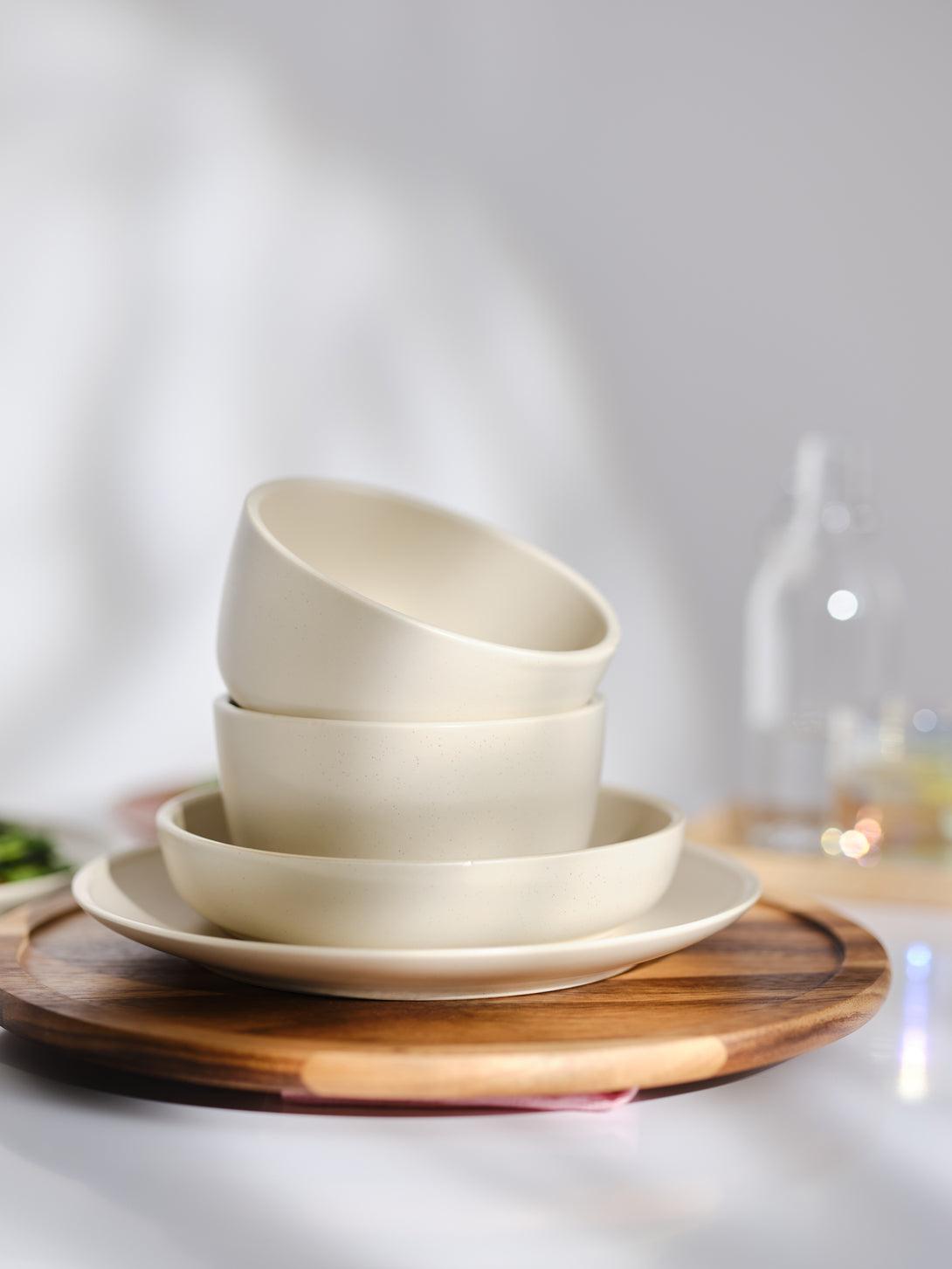 Morandi Ceramic Tableware-White - LivingTaste CA