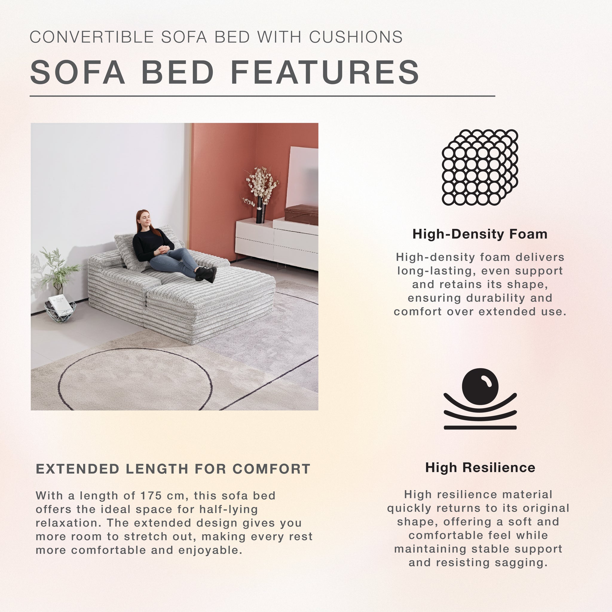 Modern Light Grey Oversized Lounge Sofa – Relax & Chill