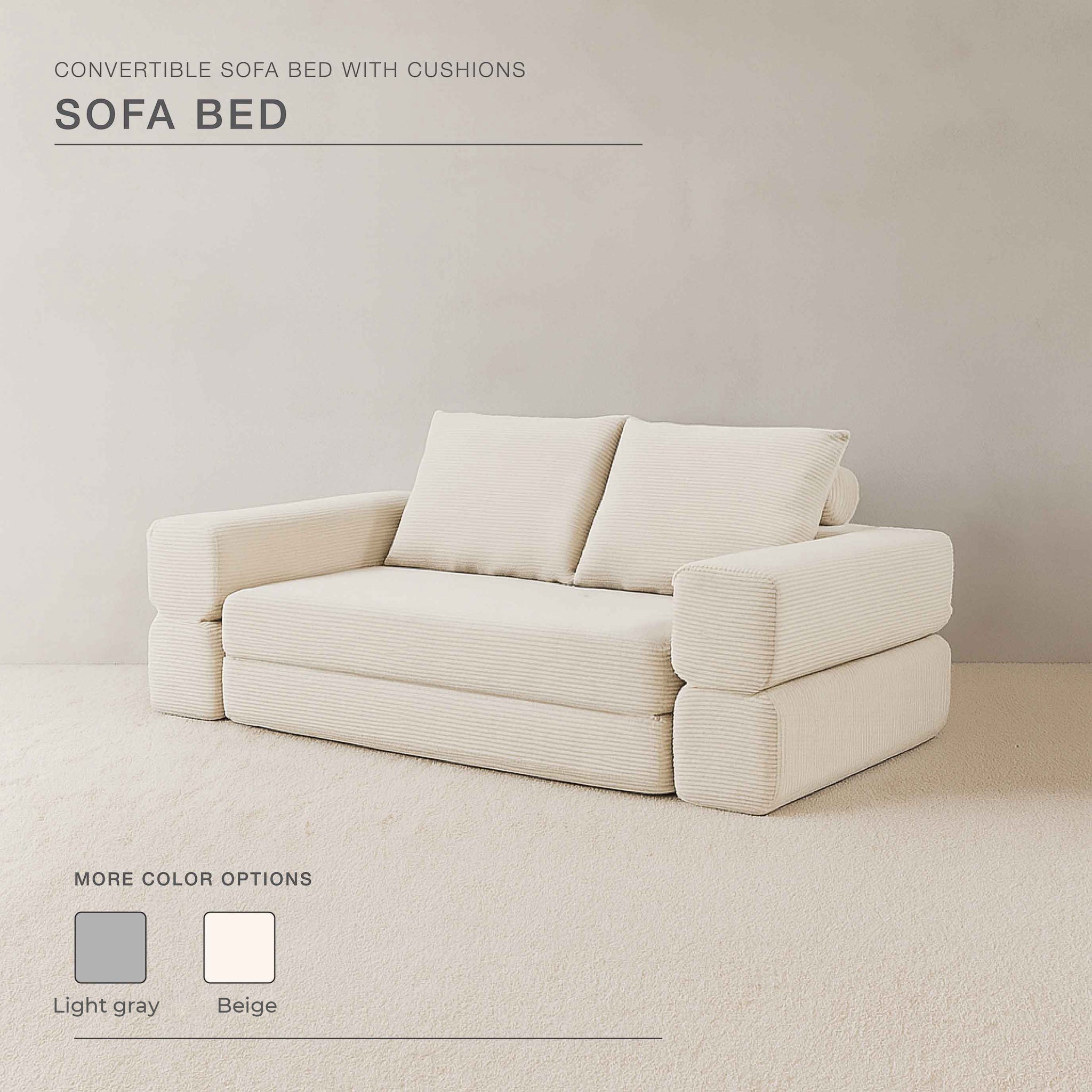 Modern Ivory Sleeper Sofa Bed - NEW EXCLUSIVE DESIGN