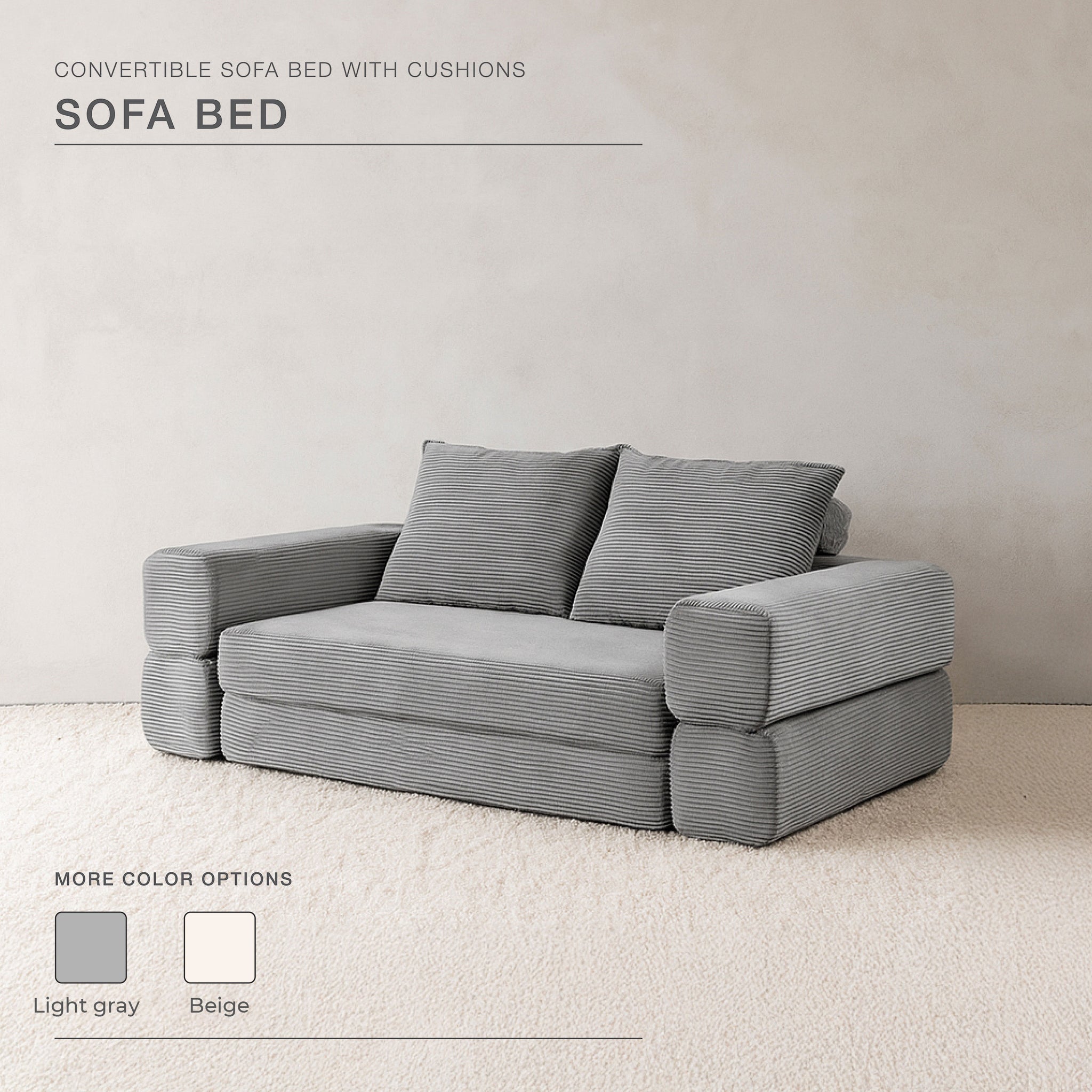 Modern Grey Sleeper Sofa Bed - NEW EXCLUSIVE DESIGN